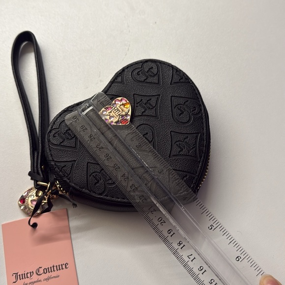 Juicy Couture Black Heart Wristlet with Jewel Accent - Picture 6 of 6